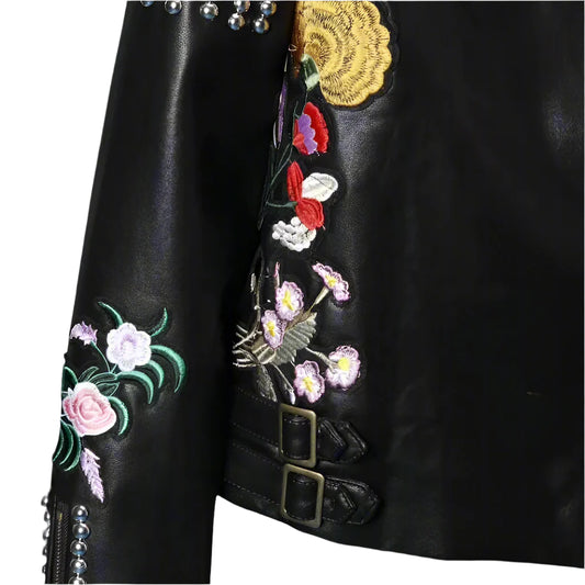 NOVOR Moto Rivet Leather Jacket