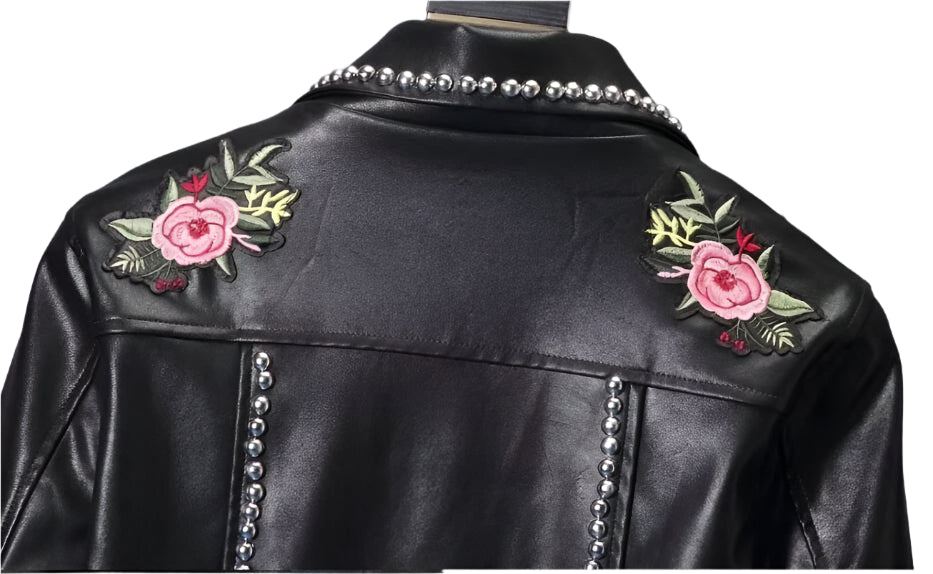 NOVOR Moto Rivet Leather Jacket