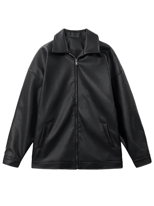 NOVOR Luxe PU Leather Jacket