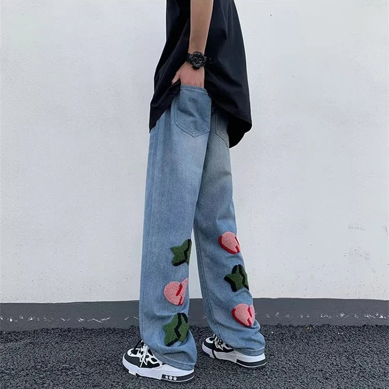 NOVOR "Graffiti Goth" Embroidered Jeans