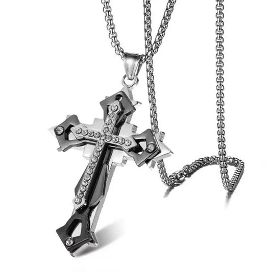 Novor Titanium Steel Cross Necklace