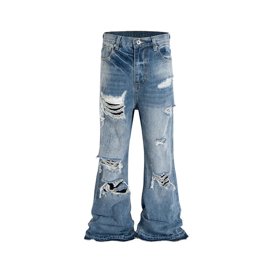 NOVOR VINTAGE RIPPED FLARE JEANS