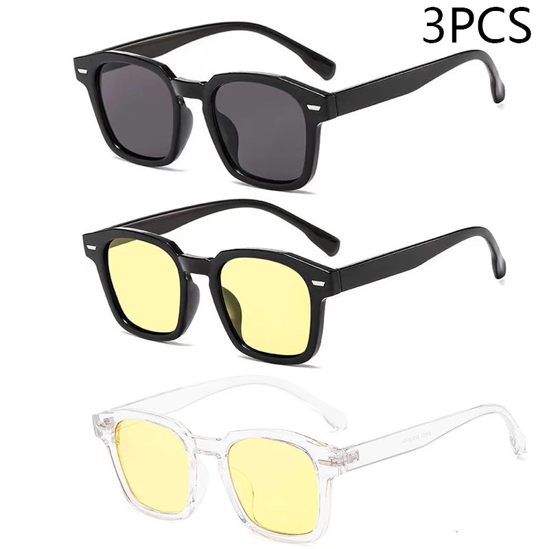 Unisex Rectangle Vintage Sunglasses