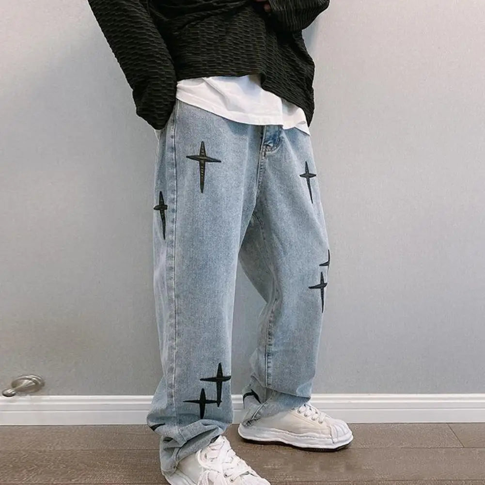 NOVOR Star Embroidery Jeans