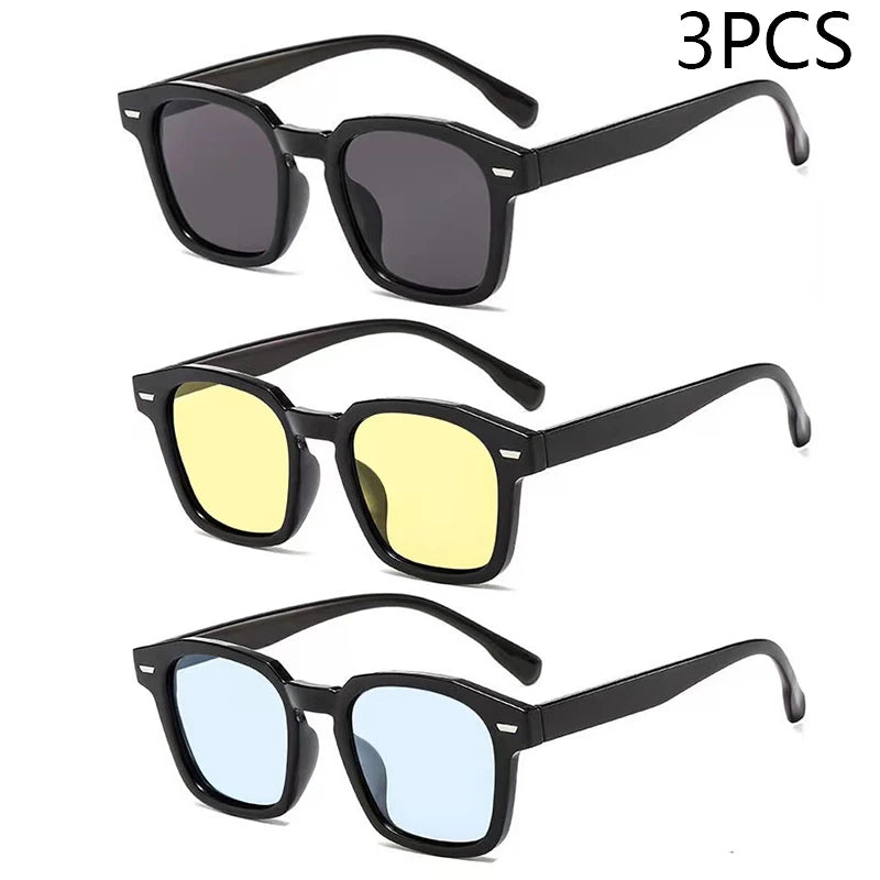 Unisex Rectangle Vintage Sunglasses