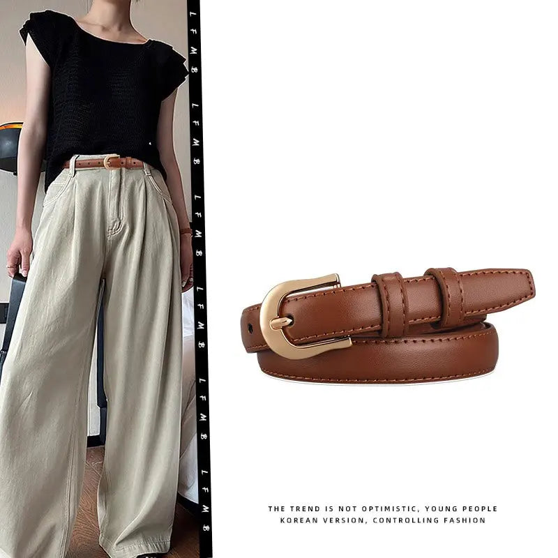 Novor Classic Brown Leather Belt