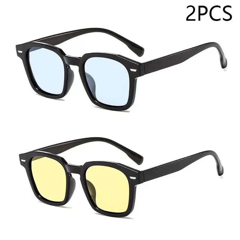 Unisex Rectangle Vintage Sunglasses