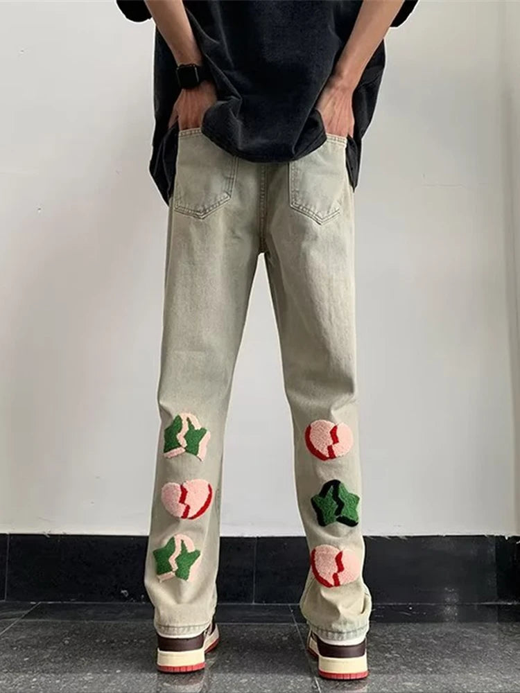 NOVOR "Graffiti Goth" Embroidered Jeans