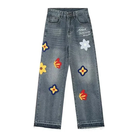 NOVOR Flower Embroidery Jeans