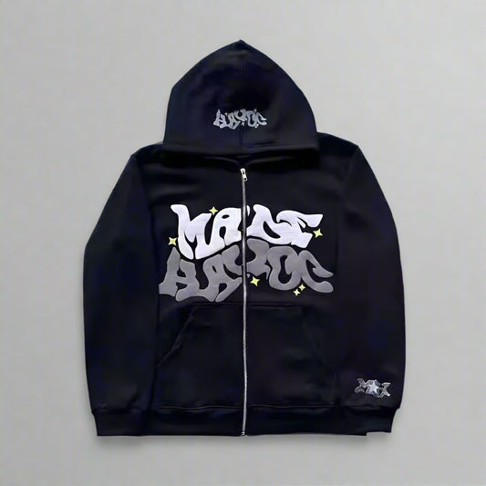 NOVOR Retro Star Zip Hoodie