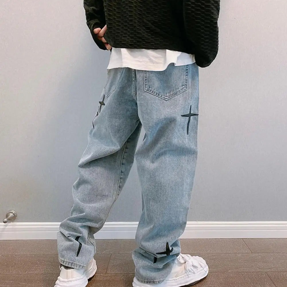 NOVOR Star Embroidery Jeans