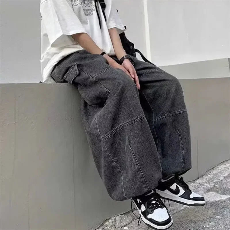 NOVOR Wide-Leg Baggy Jeans