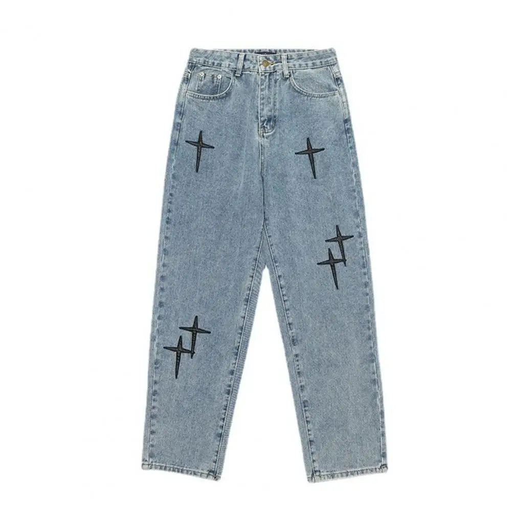 NOVOR Star Embroidery Jeans