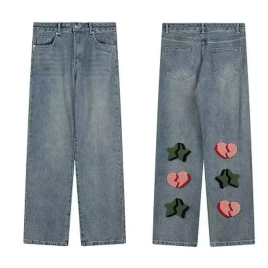 NOVOR "Graffiti Goth" Embroidered Jeans