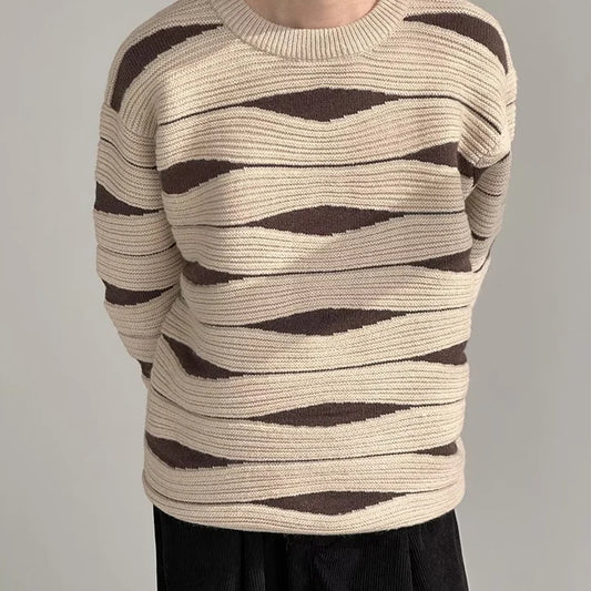 NOVOR K-STYLE JACQUARD KNIT SWEATER