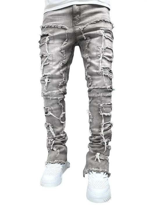 NOVOR STACKED DESTROYED JEANS
